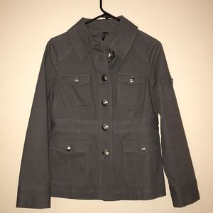 Vintage Grey Military Style Jacket